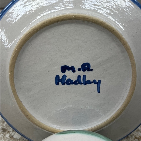 M A Hadley Salad Dessert Plate paired with Pig Open Sauce Gravy Boat - Picture 11 of 12